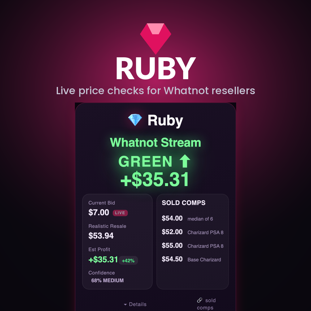 Ruby — Live Flip-Profit Assistant for Whatnot