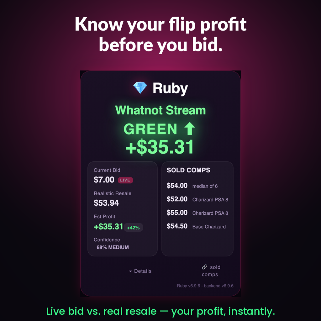 Ruby — Live Flip-Profit Assistant for Whatnot