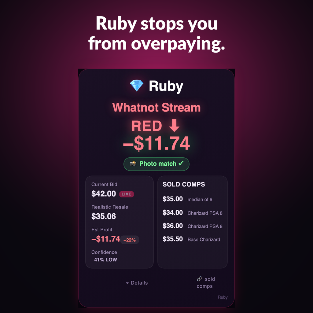Ruby — 1 Year (Live Flip-Profit Assistant for Whatnot)
